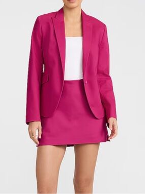 Express Women's hot pink editor Blazer